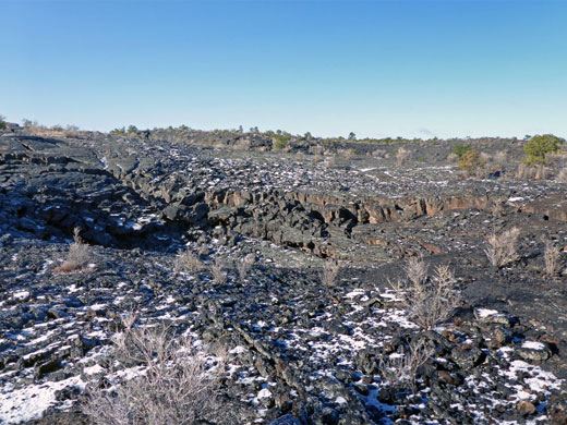 Flattish pahoehoe lava