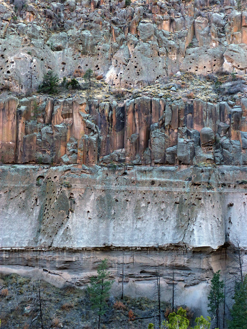Layered cliffs