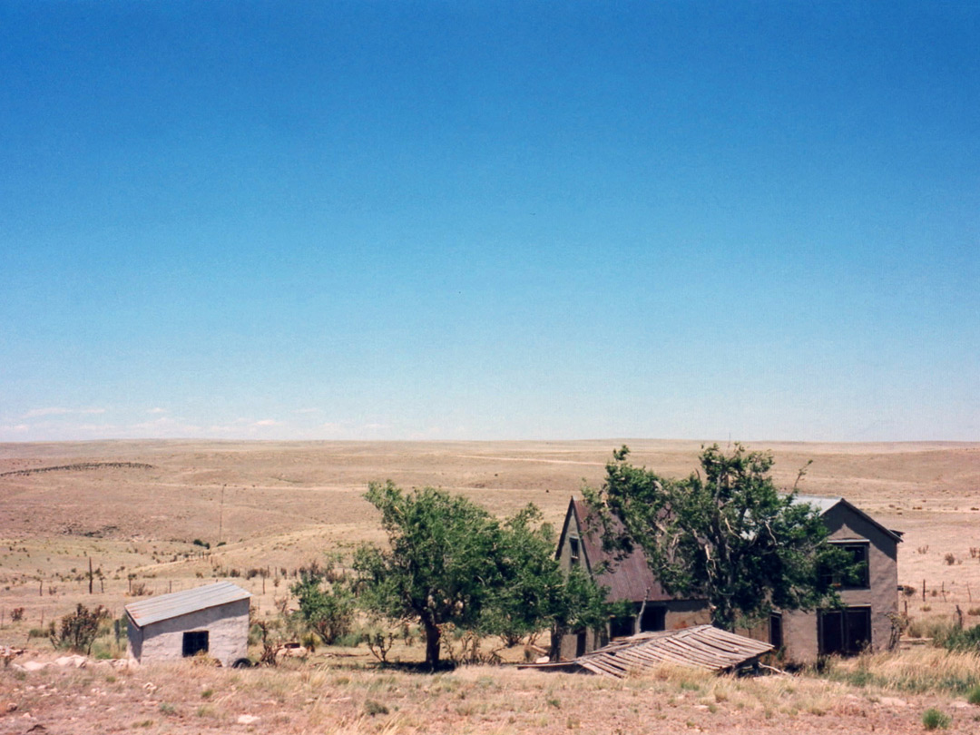 View north from the abandoned house