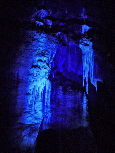 Cavern in blue light