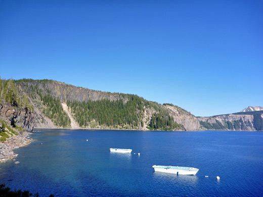 Boats on Crater Lake