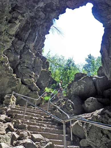 Steps in Lava River Cave