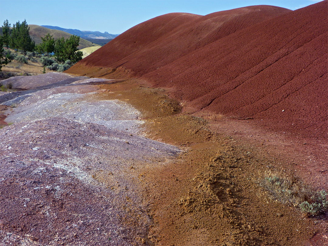 Red, brown and pink earth