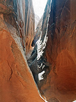 Sunny passage in the upper canyon
