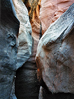 Colourful rocks in the narrows