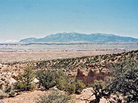 View downcanyon towards the Henry Mountains