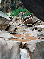 Pools and boulders