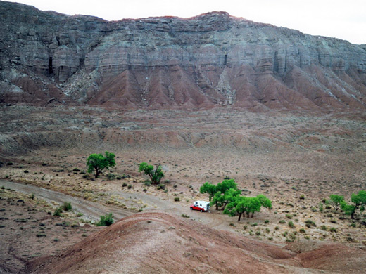 The Wildhorse Canyon access road, west of the trailhead