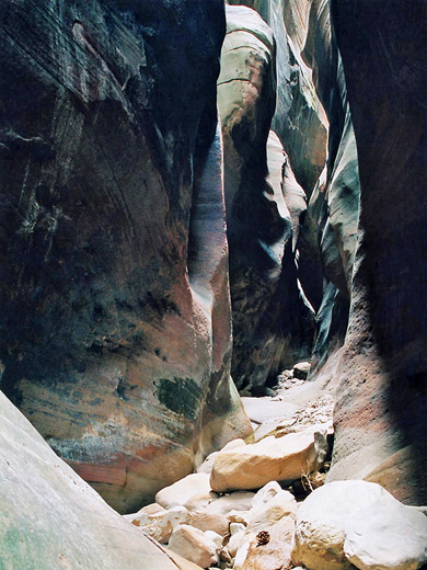 Dark rocks of Echo Canyon