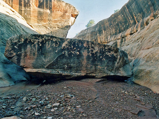 Boulder in upper Fry Canyon