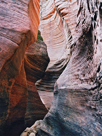 Textured sandstone walls