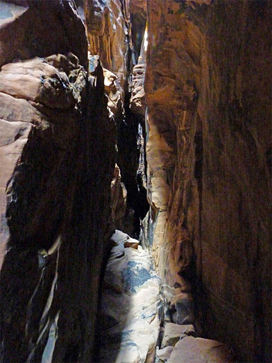 Gloomy passageway, Spencer Canyon