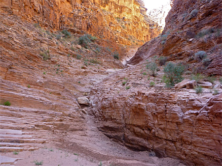 Above the large drop-off