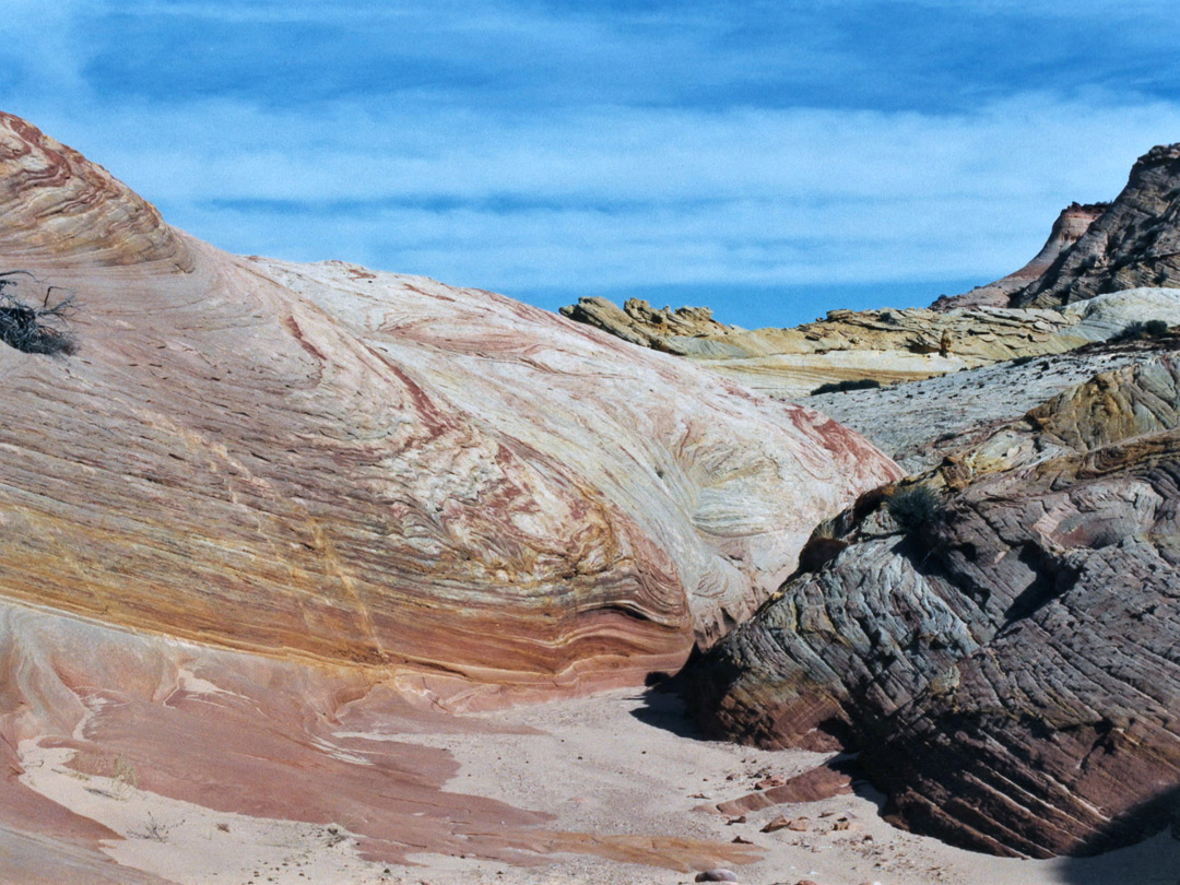 Colorful Navajo sandstone rocks