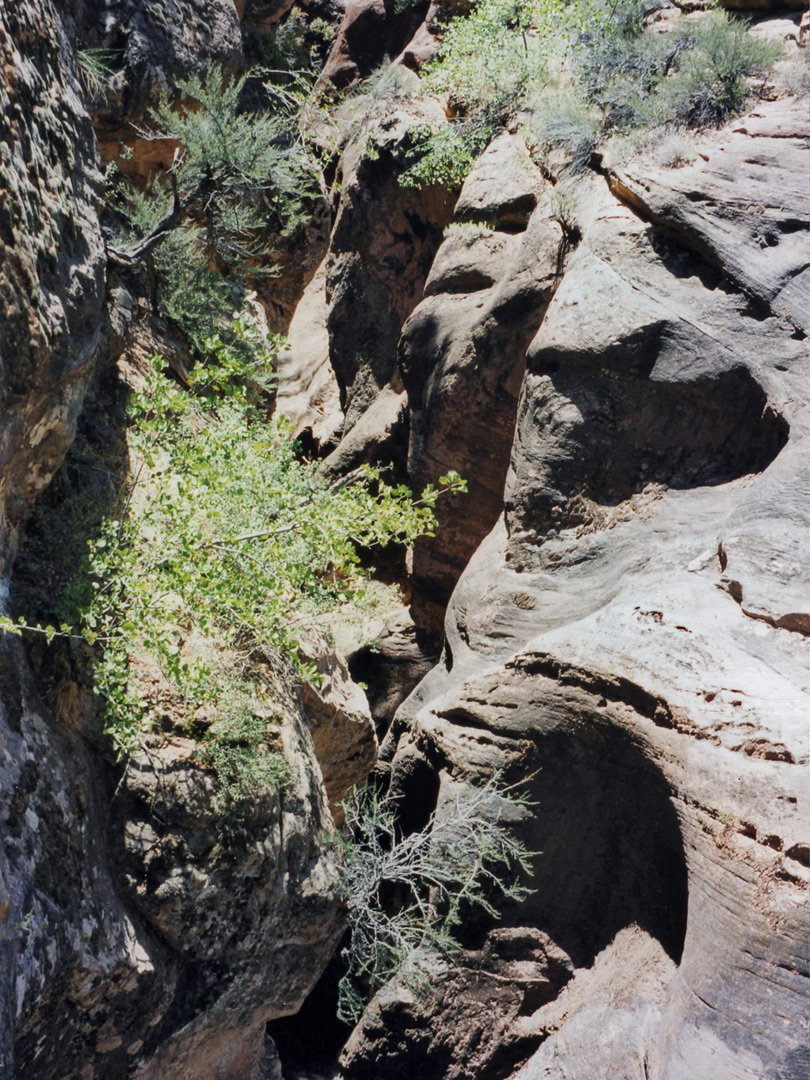 Above the slot canyon