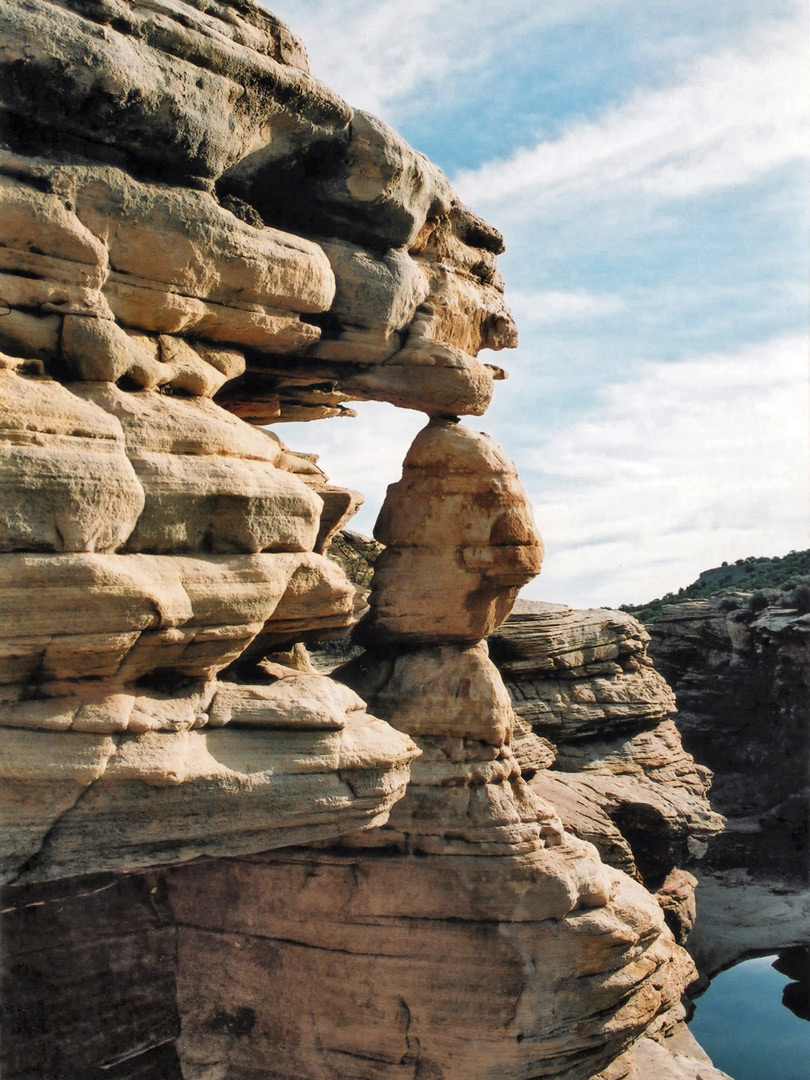 Rocks above the canyon