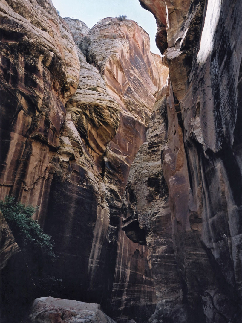 Dark section of the upper canyon
