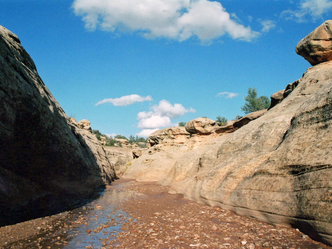 Straight section of the canyon