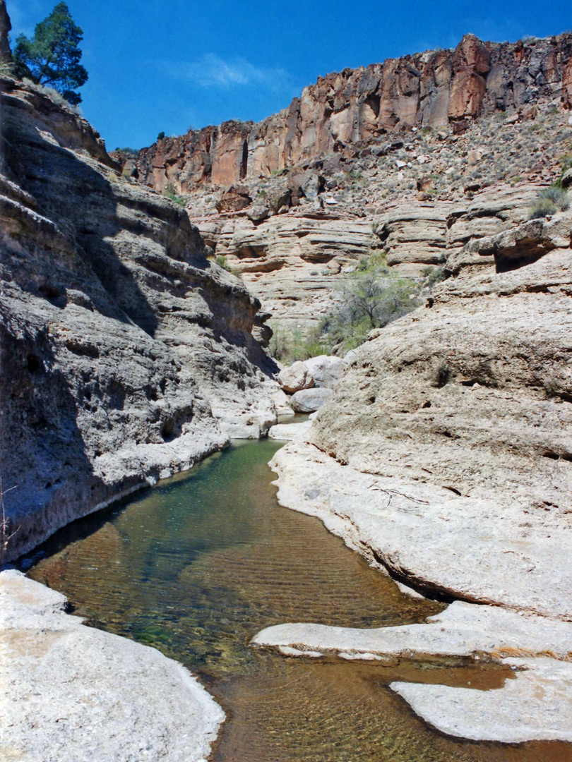 Pools in the upper canyon