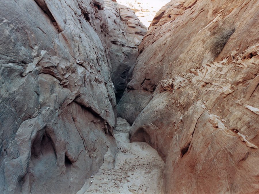 A shallow passageway