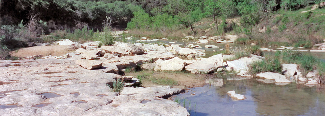 Limestone plateau beside the Paluxy River