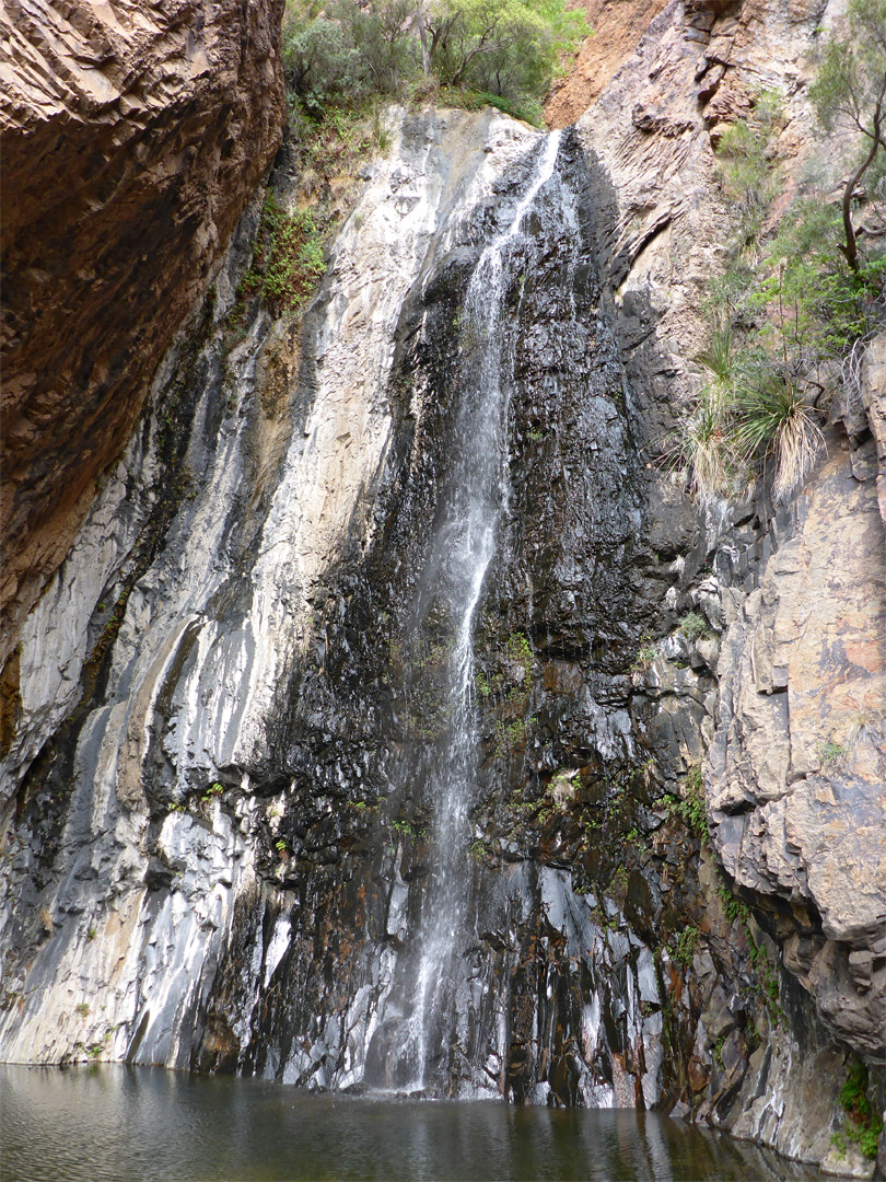 Cliff face at the falls