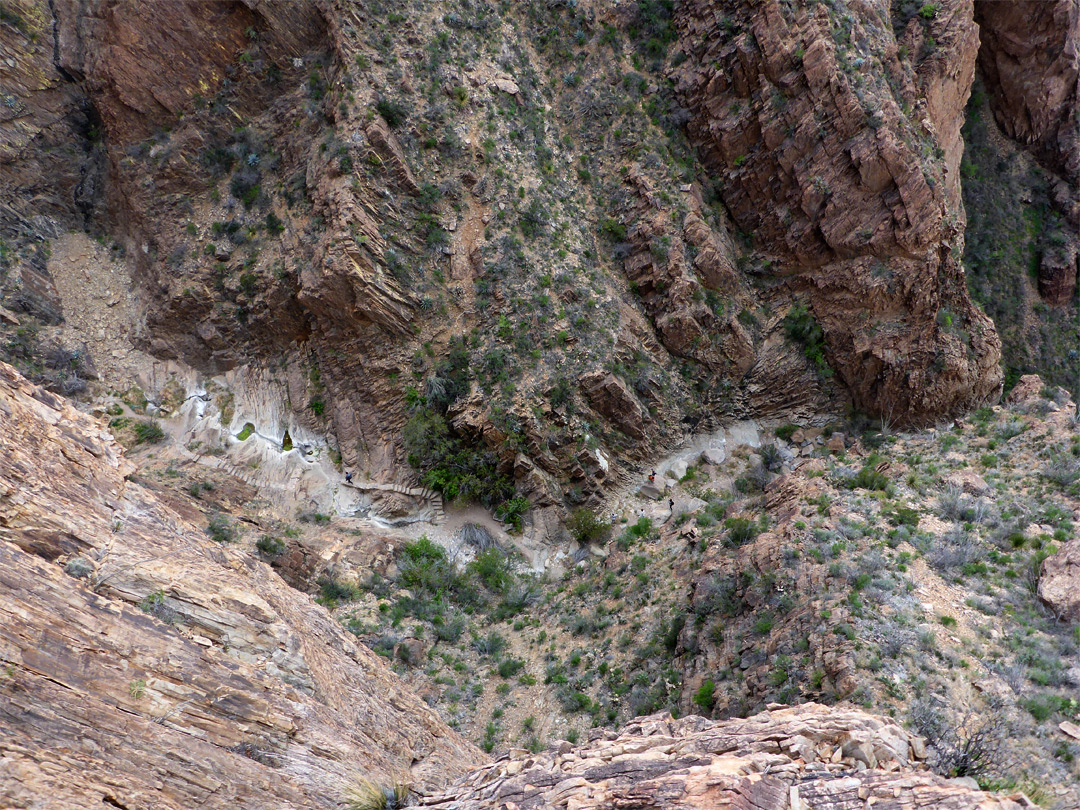 Above the lower canyon