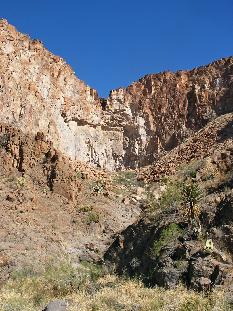 Cliffs above the trail