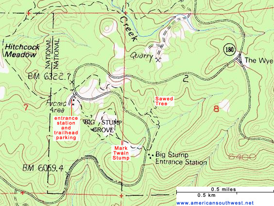 Map of the Big Stump Trail