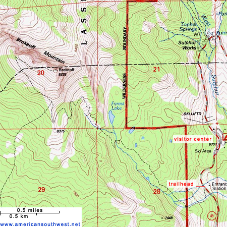 Map of the Brokeoff Mountain Trail