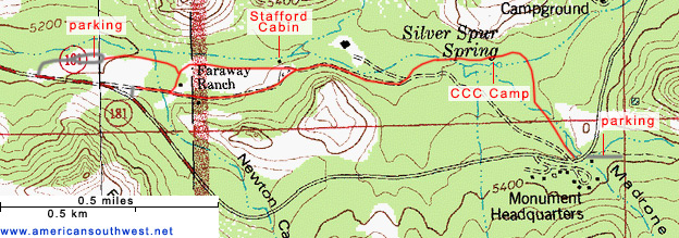 Map of the Silver Spur-Faraway Trail
