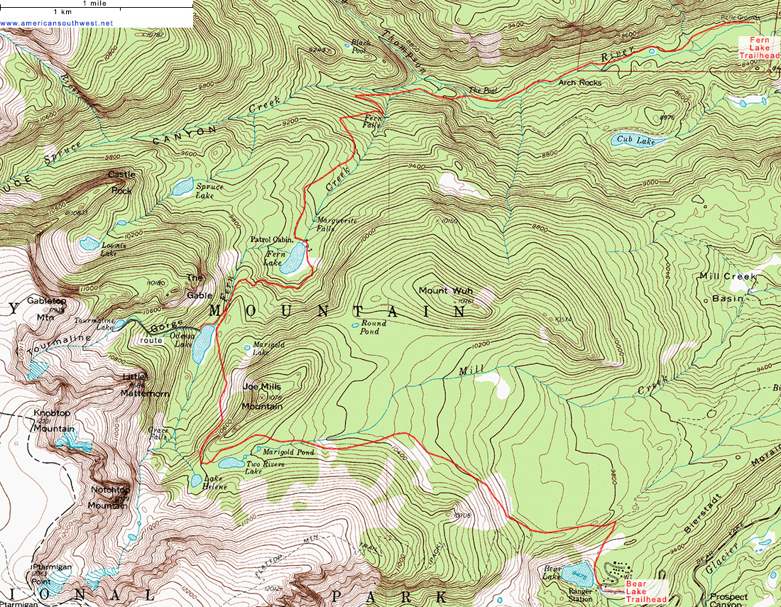 Topographic Map Of Rocky Mountains Campus Map