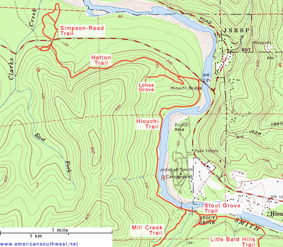 Map of the Hatton Trail