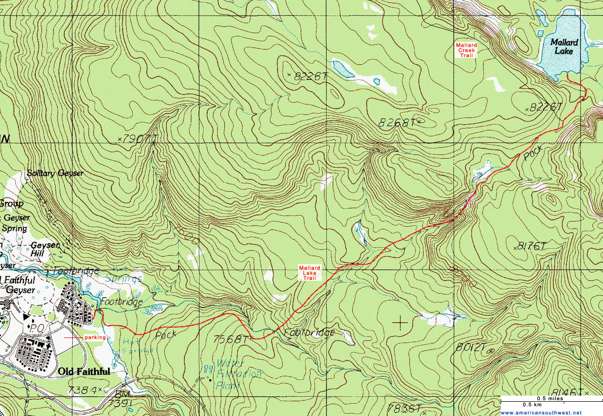 Topo Map of the Mallard Lake Trail