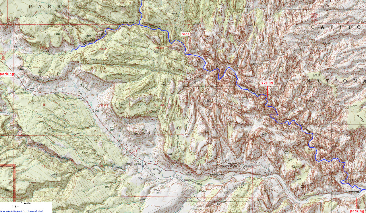 Map of Spring Canyon