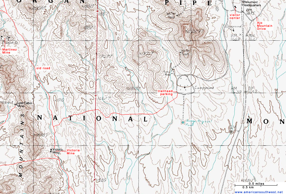 Map of the Victoria Mine Trail