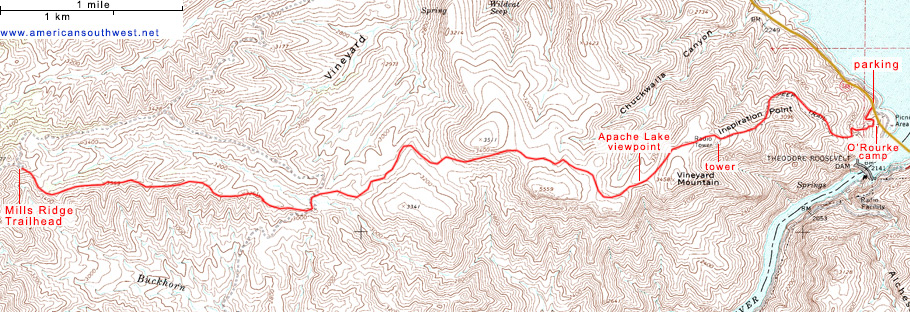 Map of the Vineyard Trail