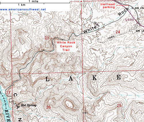 Map of White Rock Canyon