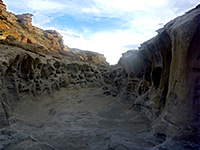 Shallow slot canyon