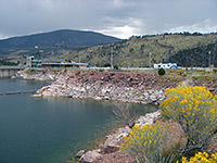 Shoreline by the dam