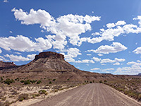 Butte beside the road