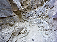 Irregular canyon walls
