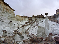 White rock hillside