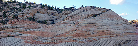 Banded rock face