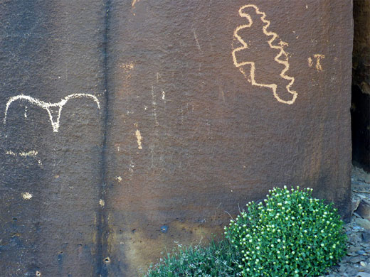 Petroglyphs near the Santa Clara River