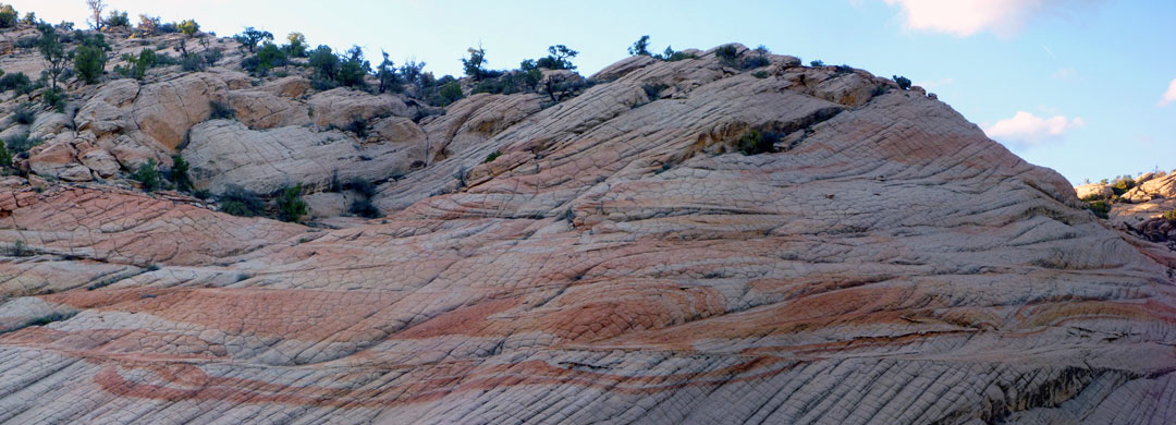 Banded rock face