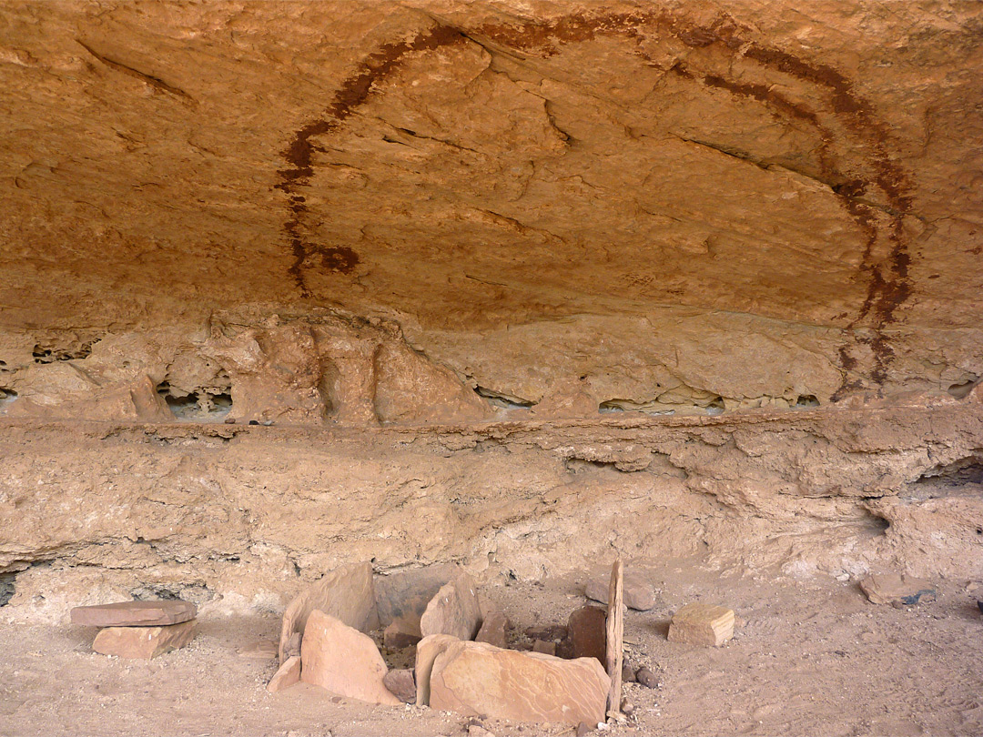 Pictograph and stonework