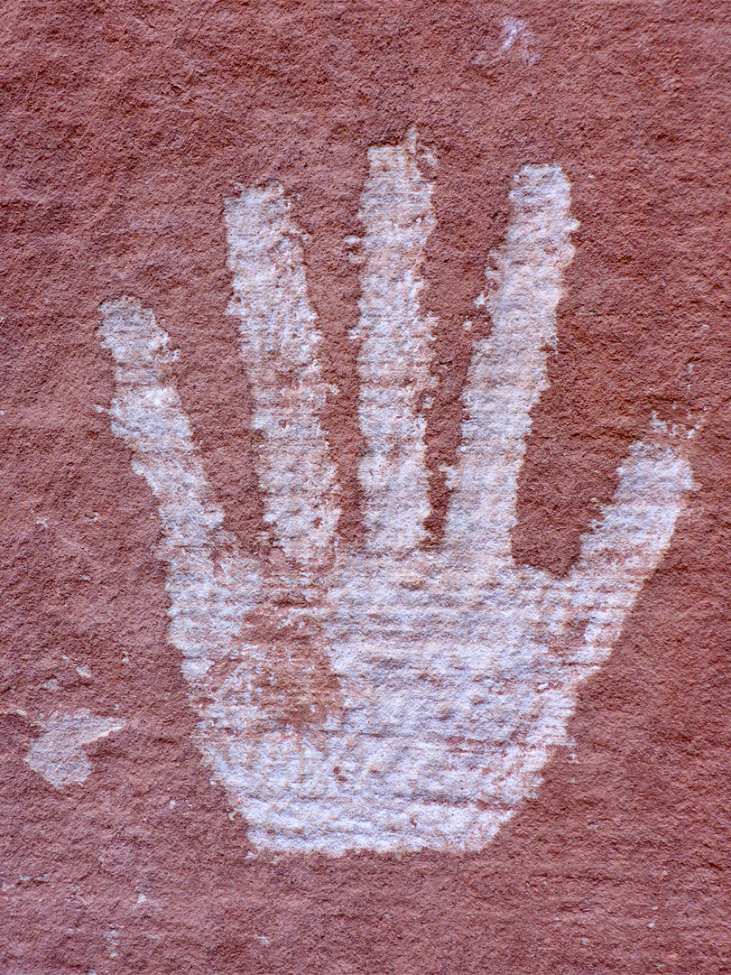 White handprint