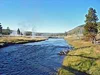 Firehole River - steam vents