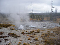 Vents erupting, near Rustic Geyser